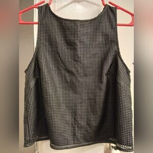 Black Sleeveless Mesh Top, BANANA‎ REPUBLIC.SZ.0
